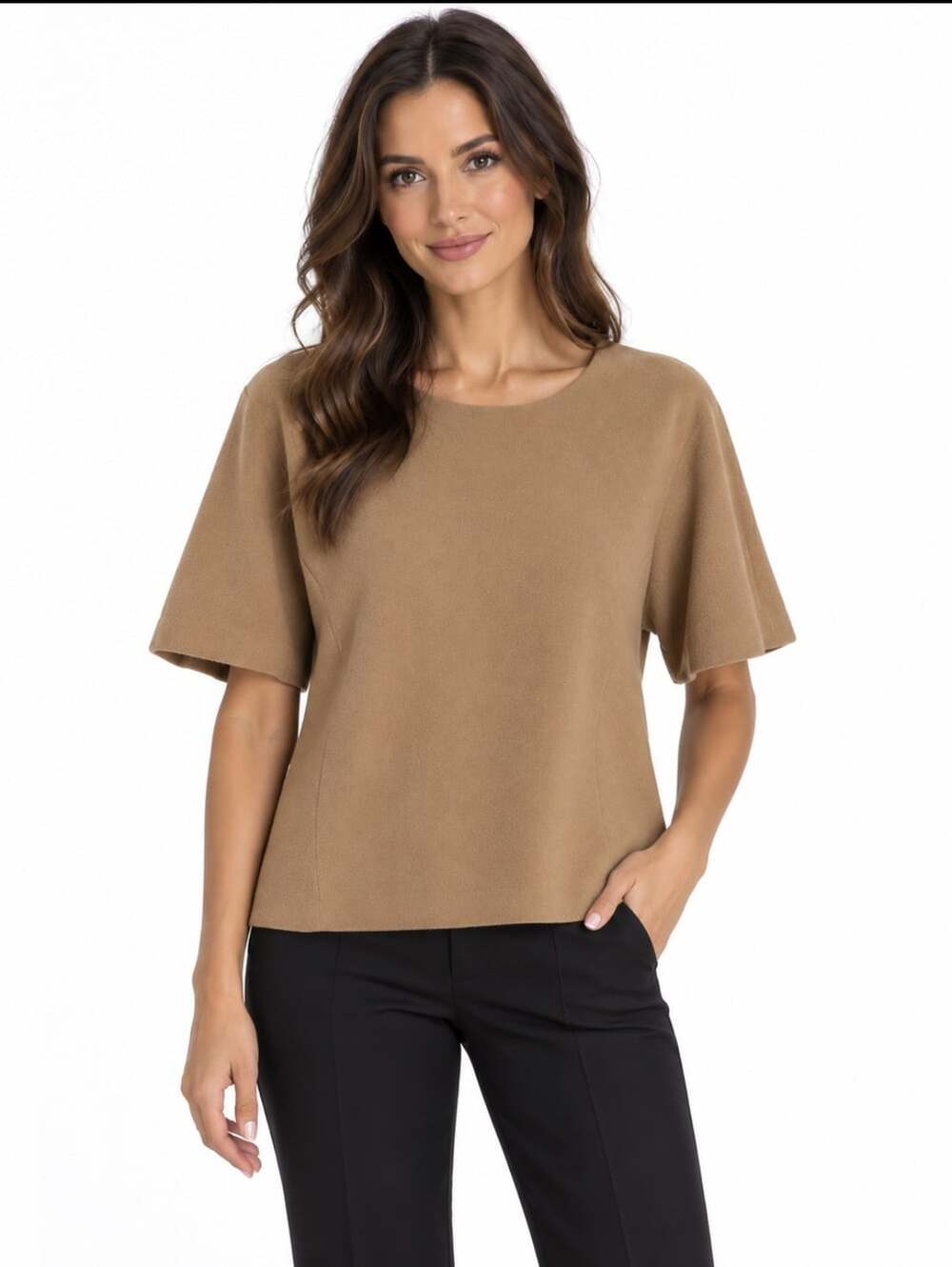 Brooks Brothers Loro Piana Collab 100% Camel Hair Wool Luxury Blouse Size 10